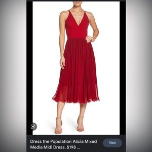 Dress the population Alicia dress in red. Worn only once!